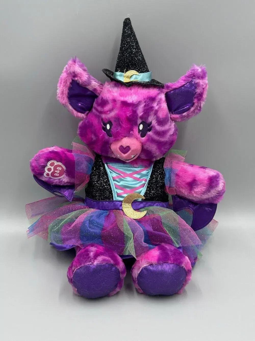 Build A Bear Midnight Shimmer Vampire Bat Plush 16” Stuffed Halloween Toy 2019